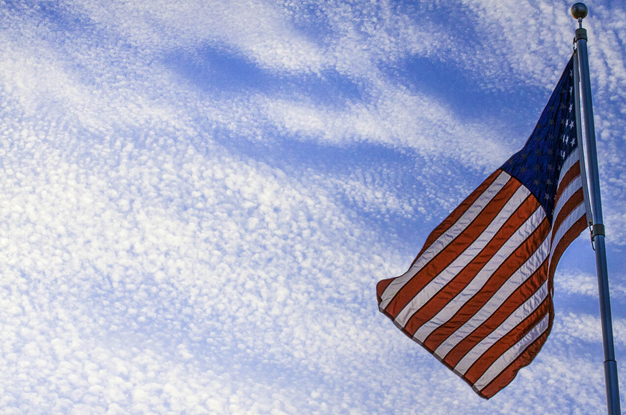 American flag RTSA sky